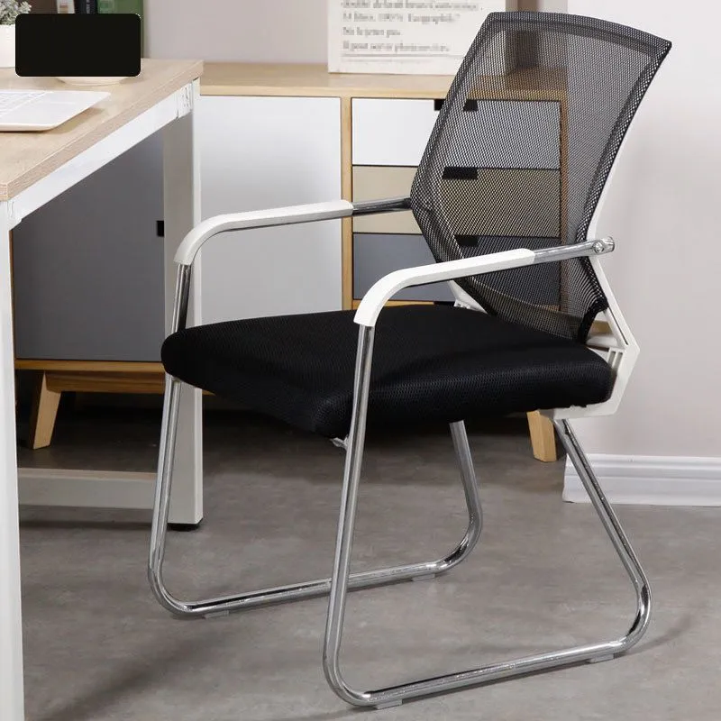 Chaise de bureau moderne CorLiving Workspace, chaise de bureau en maille noire à dossier moyen Clearhalo