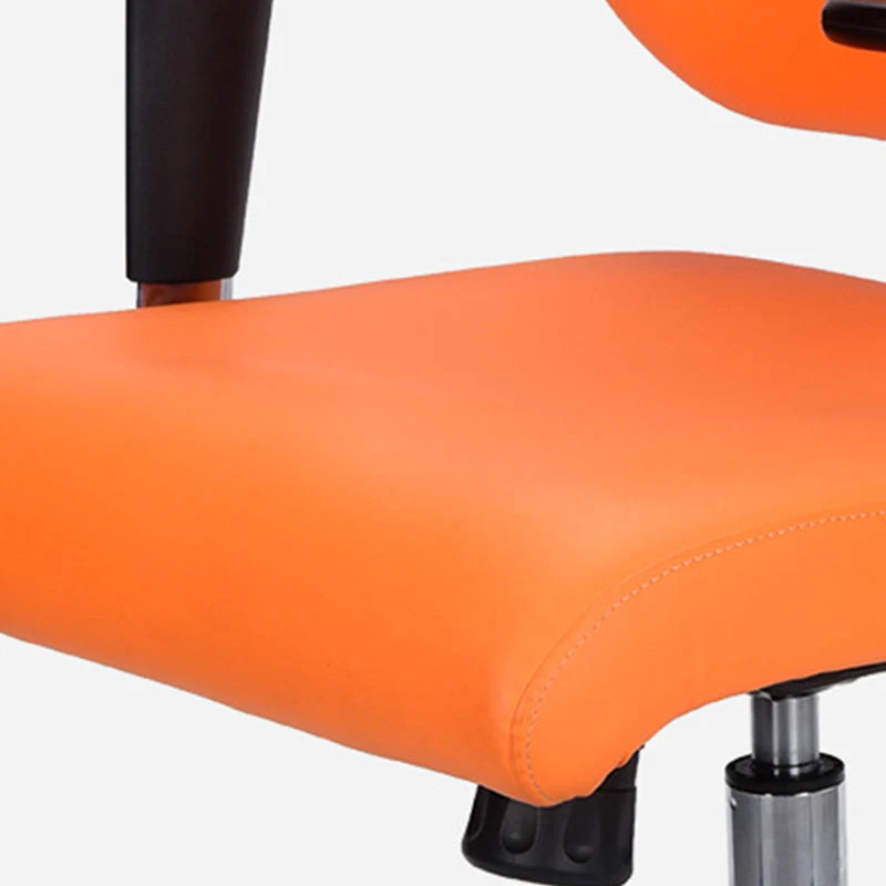Chaise de bureau moderne en cuir, chaise de direction à dossier haut en orange Clearhalo