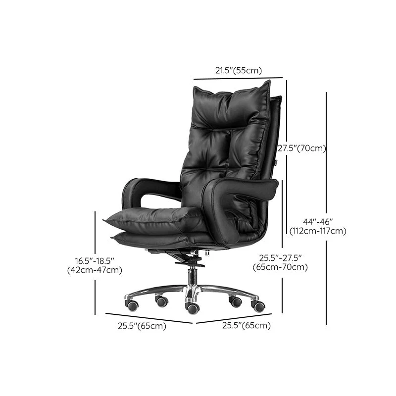 Chaise de bureau moderne en cuir, chaise d'ordinateur à dossier haut, rose/noir/blanc Clearhalo