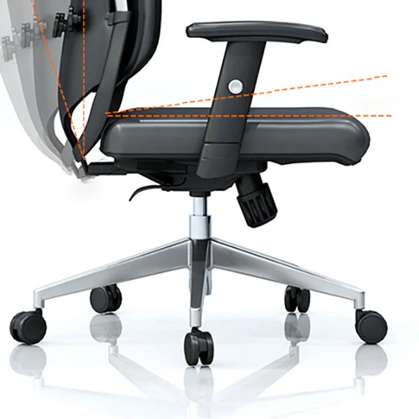 Chaise de bureau moderne en cuir, chaise d'ordinateur, chaise de direction avec roulettes Clearhalo