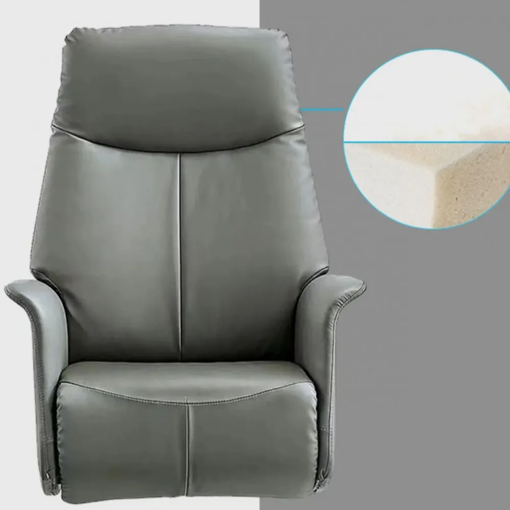 Chaise de bureau moderne en cuir sans chaise ergonomique pénible avec roulettes Clearhalo