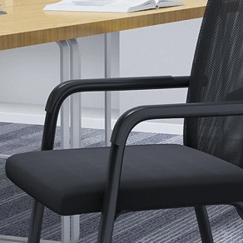Chaise de bureau moderne à dossier moyen et accoudoir fixe, en 4 couleurs Clearhalo