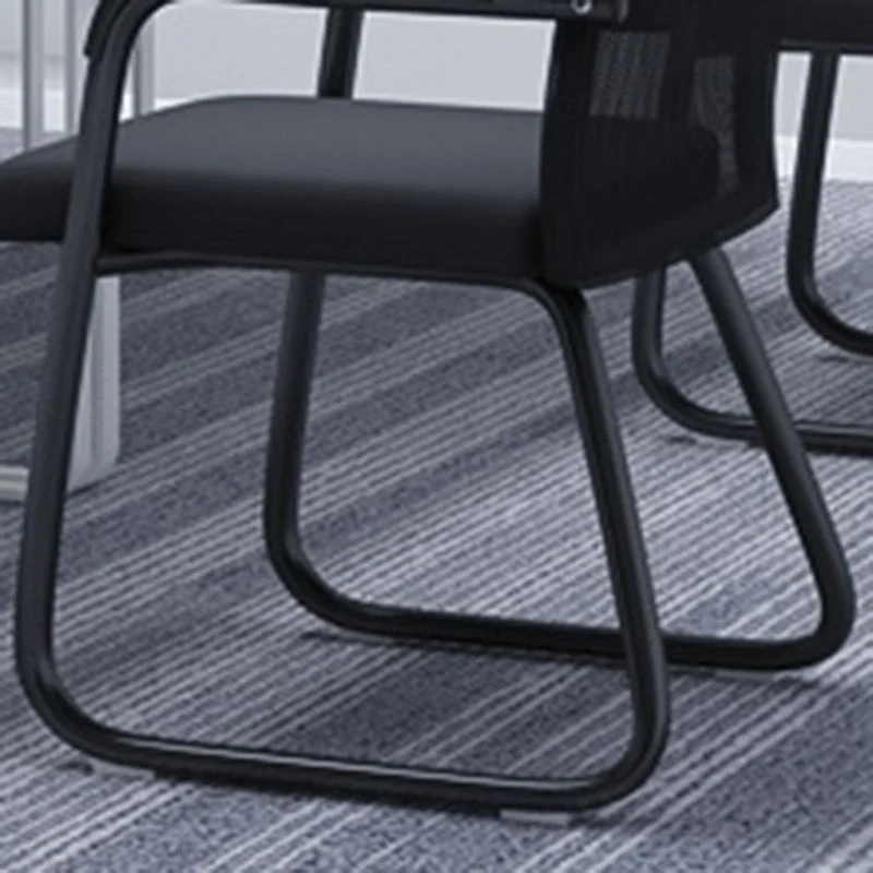 Chaise de bureau moderne à dossier moyen et accoudoir fixe, en 4 couleurs Clearhalo