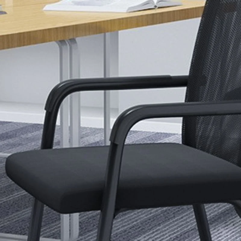 Chaise de bureau moderne à dossier moyen et accoudoir fixe, en 4 couleurs Clearhalo