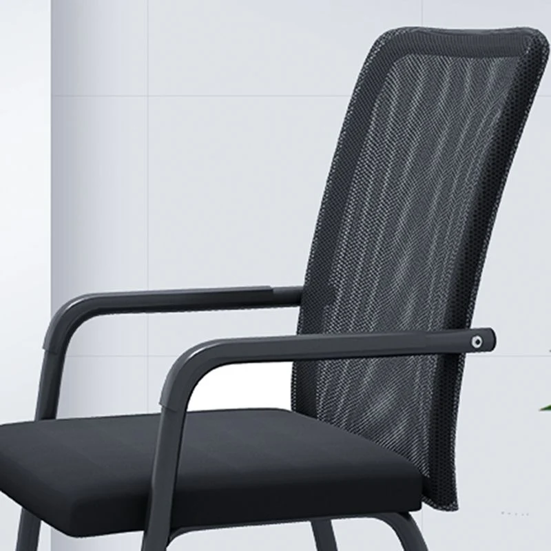 Chaise de bureau moderne à dossier moyen et accoudoir fixe, en 4 couleurs Clearhalo