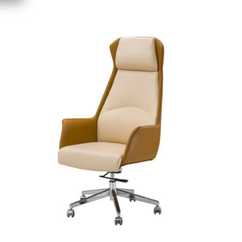 Chaise de bureau moderne ergonomique à dossier haut avec roulettes Clearhalo