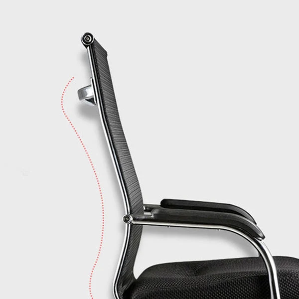 La chaise de bureau moderne fixé des bras aucune roue n' tapissé aucune chaise de bureau pénible Clearhalo