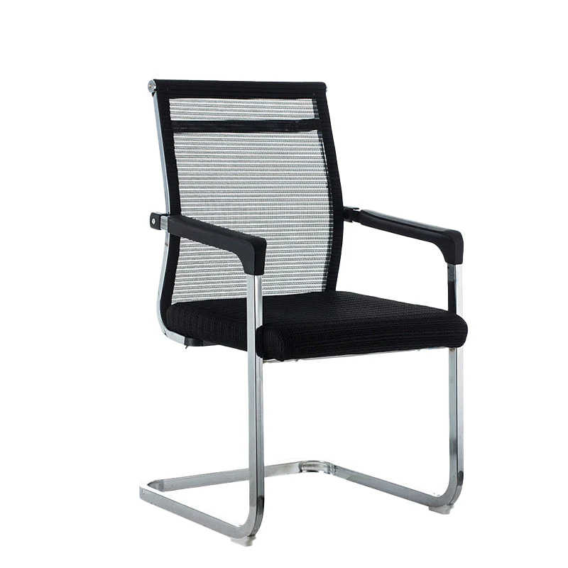 La chaise de bureau moderne fixé des bras aucune roue n' tapissé aucune chaise de bureau pénible Clearhalo