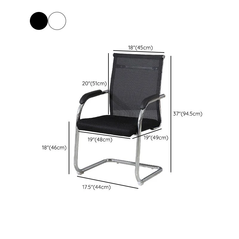 La chaise de bureau moderne fixé des bras aucune roue n' tapissé aucune chaise de bureau pénible Clearhalo