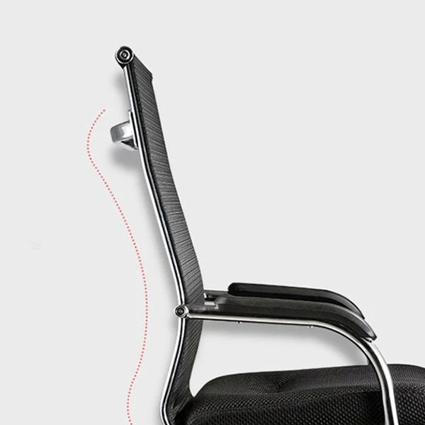 La chaise de bureau moderne fixé des bras aucune roue n' tapissé aucune chaise de bureau pénible Clearhalo