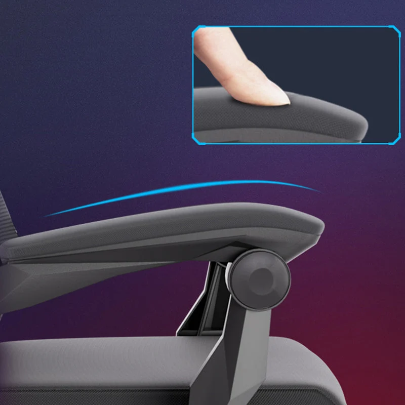 Chaise de bureau moderne, hauteur d'assise réglable, chaise ergonomique sans détresse avec roulettes Clearhalo