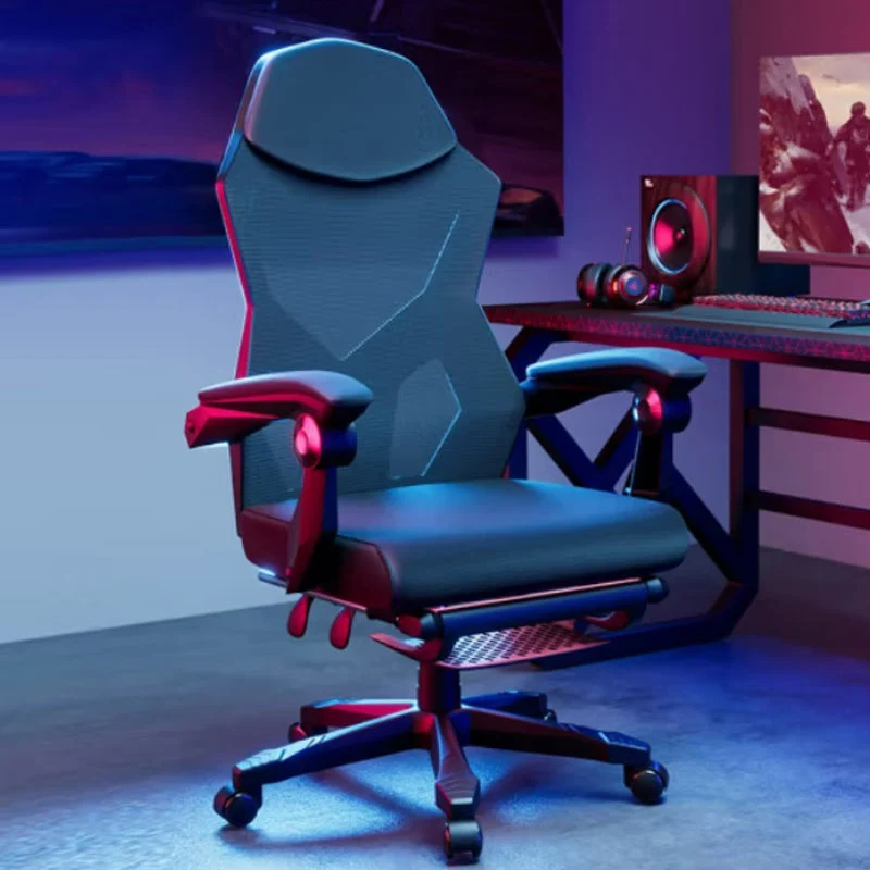 Chaise de bureau moderne, hauteur d'assise réglable, chaise ergonomique sans détresse avec roulettes Clearhalo