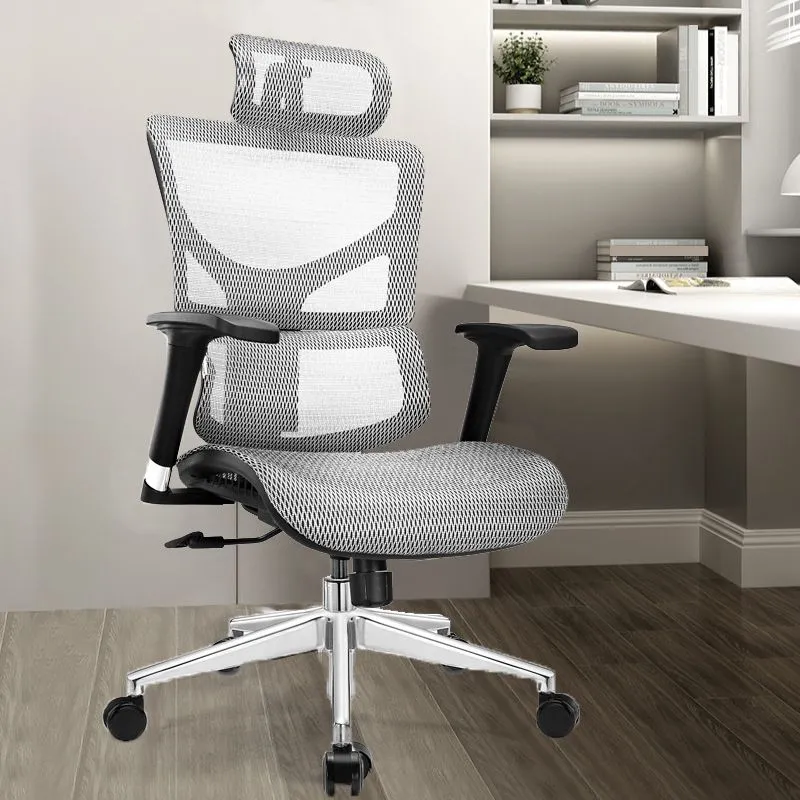 Chaise de bureau moderne à hauteur de siège réglable avec roulettes Clearhalo