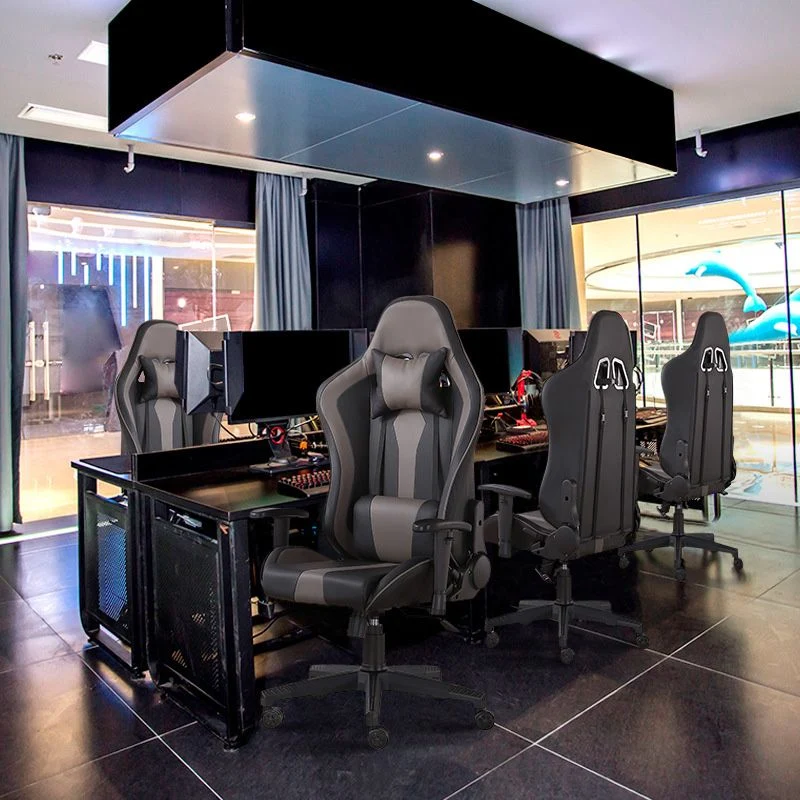 Chaise de bureau moderne, hauteur de siège réglable, chaise de bureau pivotante en simili cuir avec roulettes Clearhalo