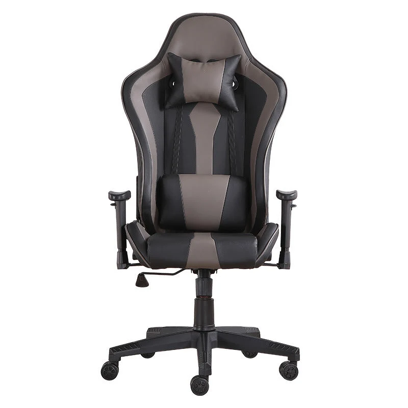Chaise de bureau moderne, hauteur de siège réglable, chaise de bureau pivotante en simili cuir avec roulettes Clearhalo