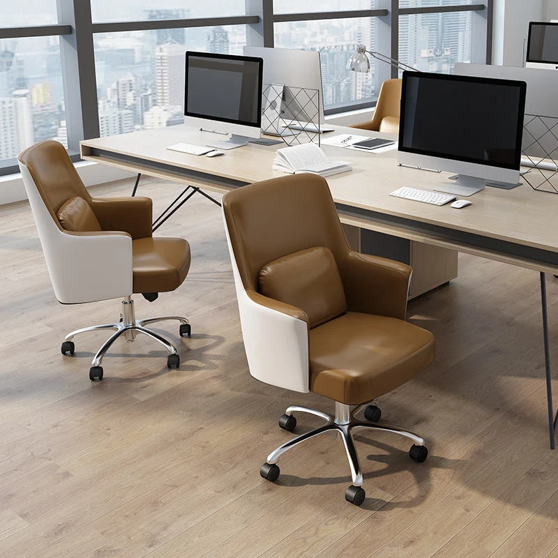 Chaise de bureau moderne, hauteur de siège réglable, oreiller inclus, chaise de bureau Clearhalo