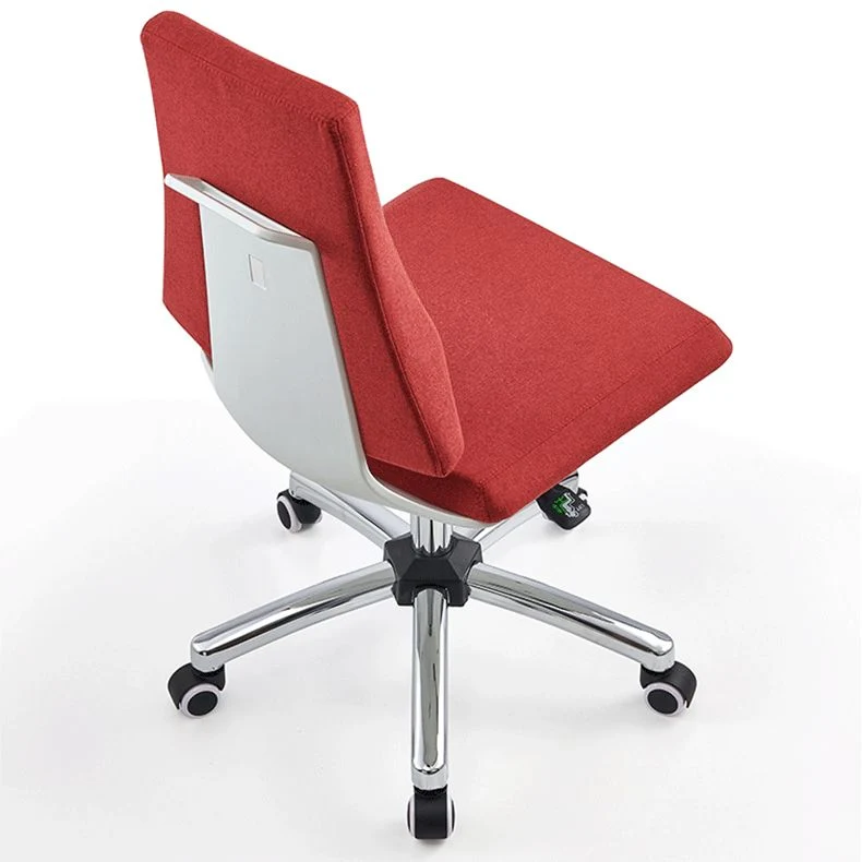 Chaise de bureau moderne, hauteur de siège réglable, sans accoudoirs, avec roulettes Clearhalo