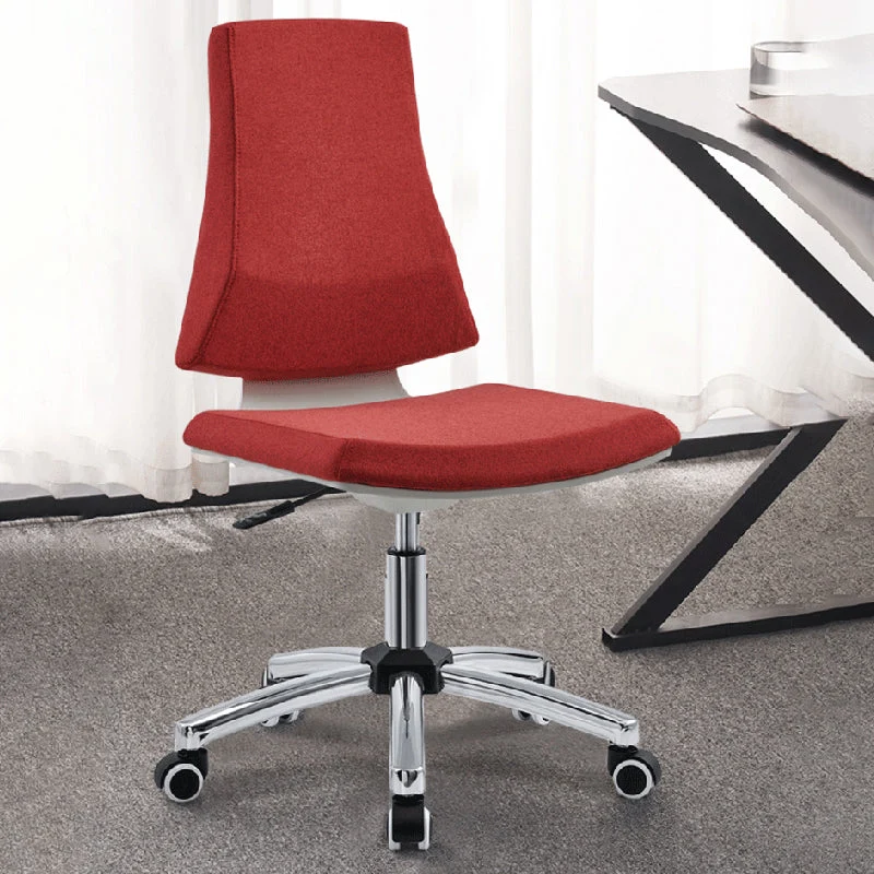 Chaise de bureau moderne, hauteur de siège réglable, sans accoudoirs, avec roulettes Clearhalo