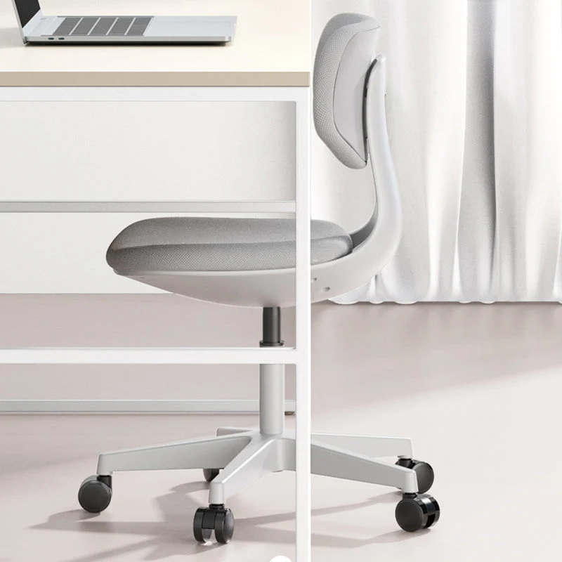 Chaise de bureau moderne, hauteur de siège réglable, sans accoudoirs, avec roulettes Clearhalo