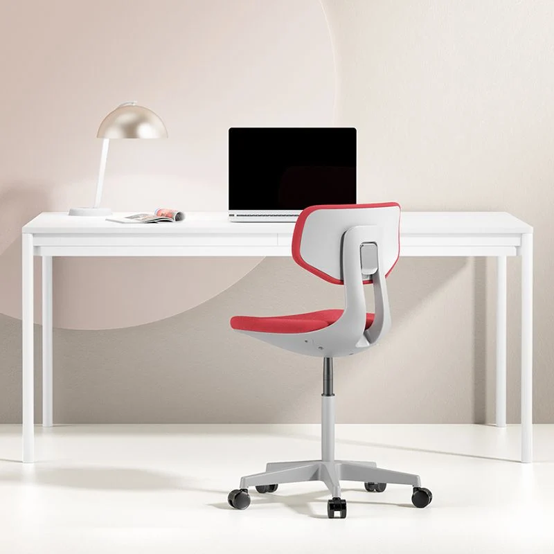 Chaise de bureau moderne, hauteur de siège réglable, sans accoudoirs, avec roulettes Clearhalo