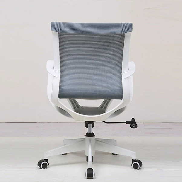 Chaise de bureau moderne de 21 po de large, chaise de bureau respirante à dossier moyen AirGrid Clearhalo