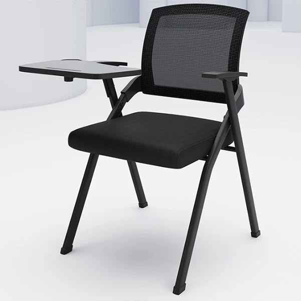 Chaise de bureau moderne en maille avec bras fixes, chaise de conférence avec cadre en métal Clearhalo