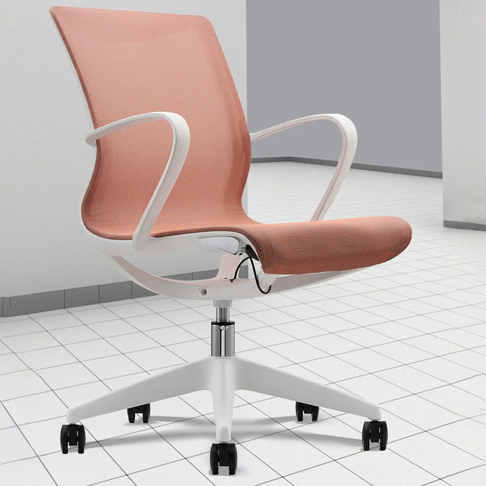 Chaise de bureau moderne en maille, chaise de bureau à dossier moyen avec roulettes Clearhalo