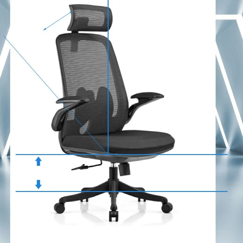 Chaise de bureau moderne en maille, chaise de bureau à dossier haut avec roulettes Clearhalo