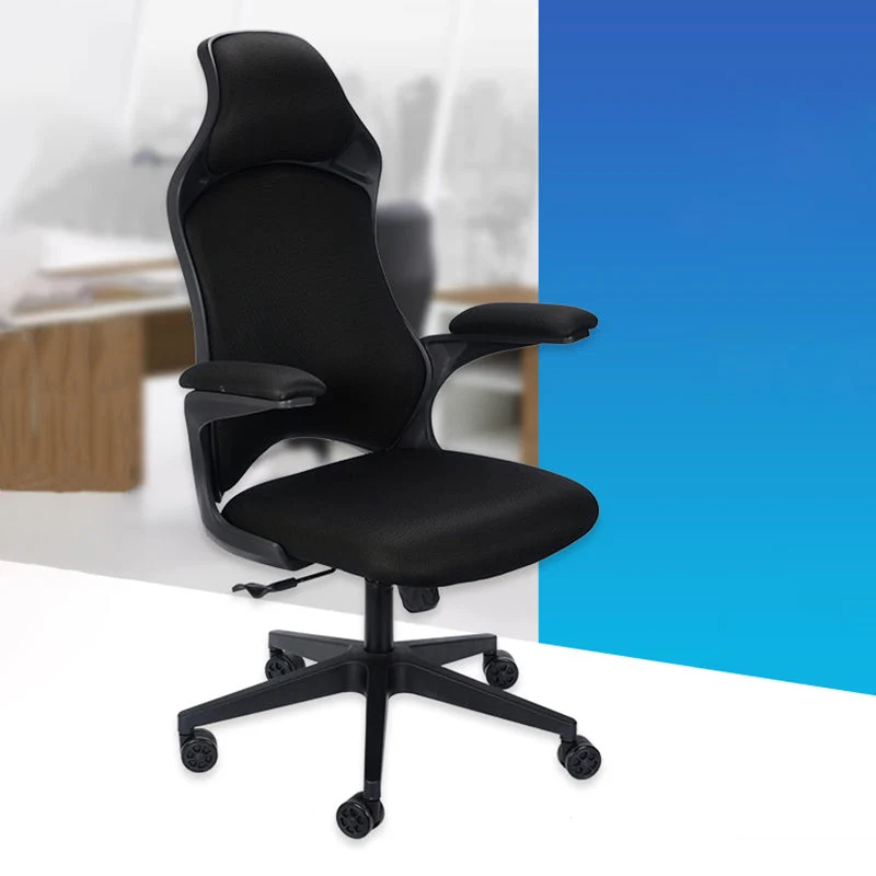 Chaise de bureau moderne en maille, chaise de conférence à dossier haut avec roulettes Clearhalo