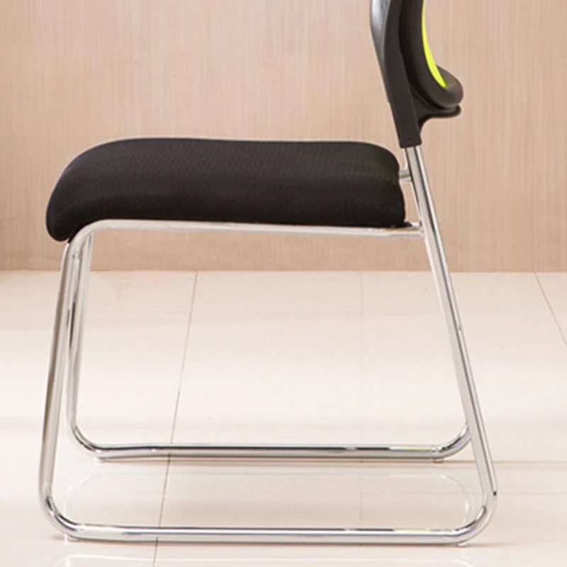 Chaise de bureau moderne en maille, chaise de conférence sans accoudoirs, chaise à dossier moyen Clearhalo
