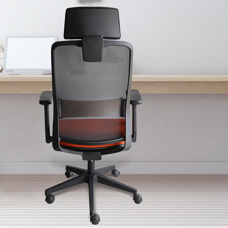 Chaise de bureau moderne en maille, chaise de conférence ergonomique à dossier moyen avec roulettes Clearhalo