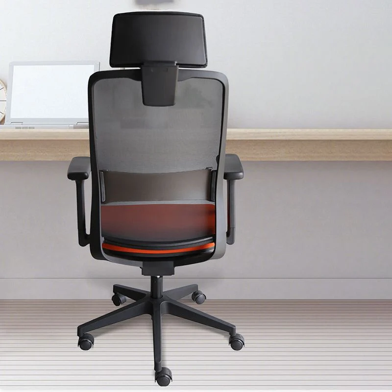 Chaise de bureau moderne en maille, chaise de conférence ergonomique à dossier moyen avec roulettes Clearhalo