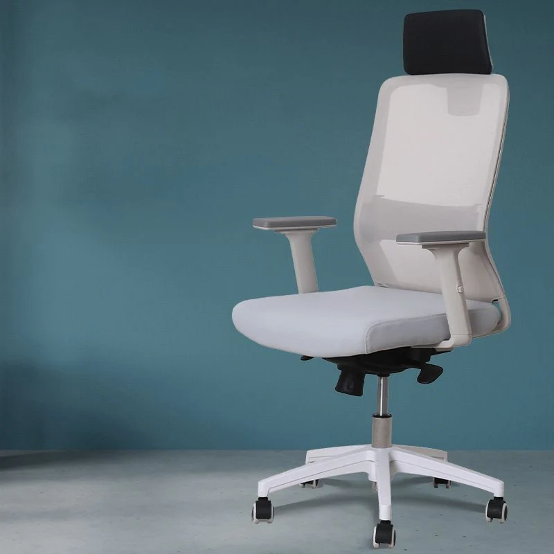 Chaise de bureau moderne en maille, chaise de conférence ergonomique à dossier moyen avec roulettes Clearhalo