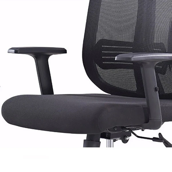 Chaise de bureau moderne en maille, chaise de conférence à dossier moyen/haut avec roulettes Clearhalo