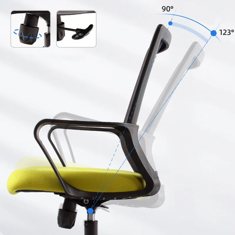 Chaise de bureau moderne en maille, chaise d'ordinateur à bras fixe Clearhalo