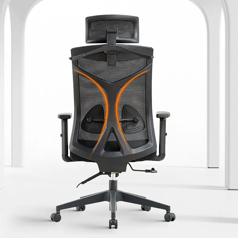 Chaise de bureau moderne en maille, chaise d'ordinateur ergonomique, noir/gris Clearhalo