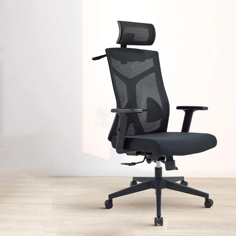 Chaise de bureau moderne en maille, chaise d'ordinateur ergonomique, noir/gris Clearhalo