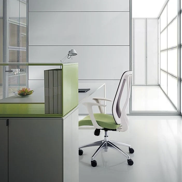 Chaise de bureau moderne en maille, chaise d'ordinateur, chaise de conférence avec roulettes Clearhalo