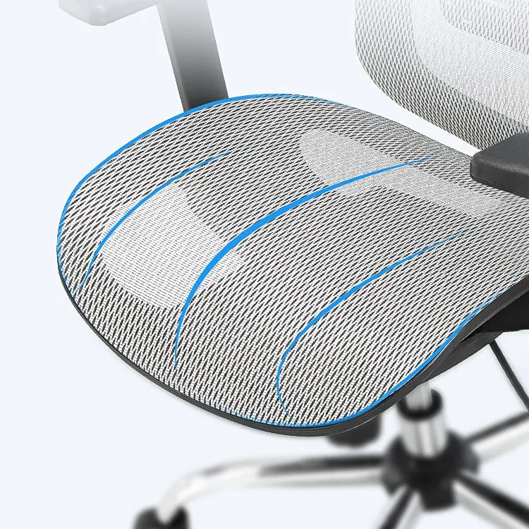 Chaise de bureau moderne en maille, chaise d'ordinateur à dossier haut, chaise de conférence avec roulettes Clearhalo