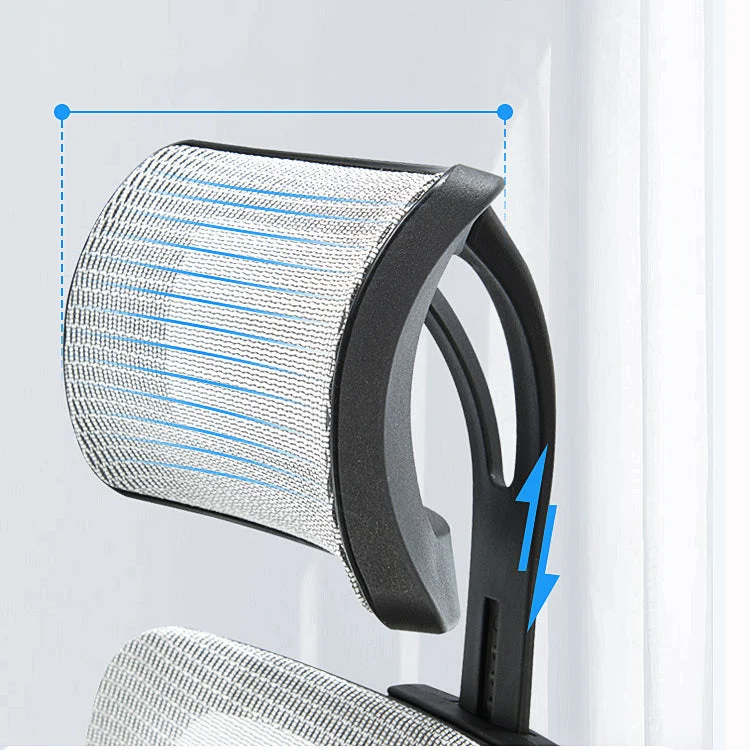 Chaise de bureau moderne en maille, chaise d'ordinateur à dossier haut, chaise de conférence avec roulettes Clearhalo