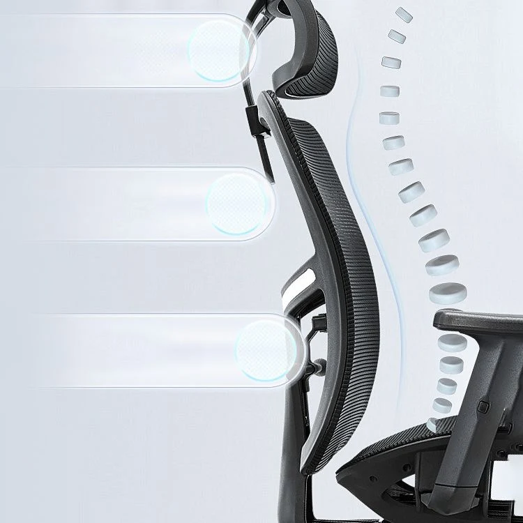 Chaise de bureau moderne en maille, chaise d'ordinateur à dossier haut, chaise de conférence avec roulettes Clearhalo