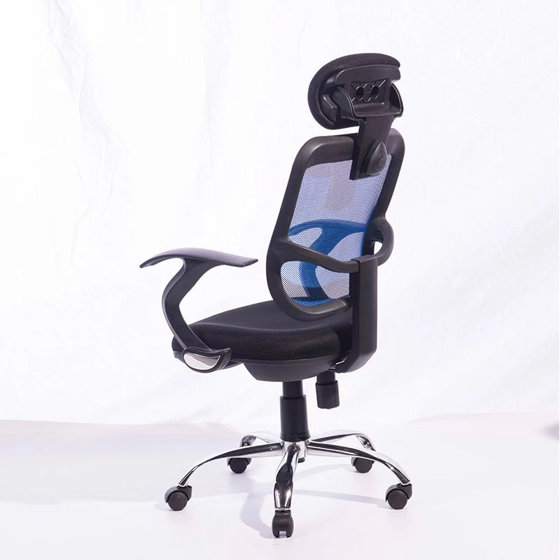 Chaise de bureau moderne en maille, chaise d'ordinateur à dossier haut avec roulettes et oreiller Clearhalo