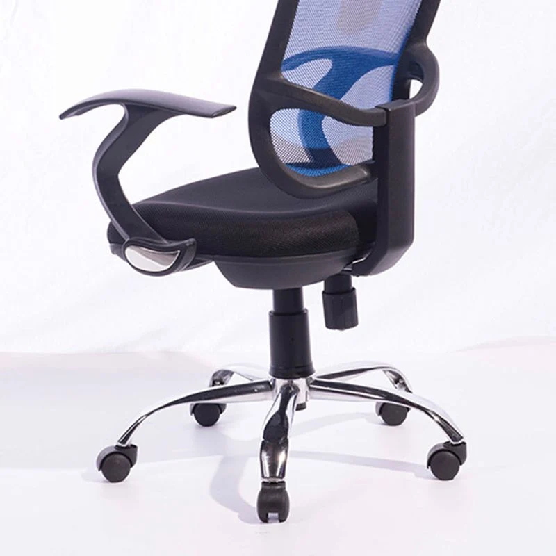 Chaise de bureau moderne en maille, chaise d'ordinateur à dossier haut avec roulettes et oreiller Clearhalo