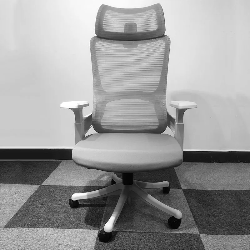 Chaise de bureau moderne en maille, chaise d'ordinateur à dossier haut en gris Clearhalo