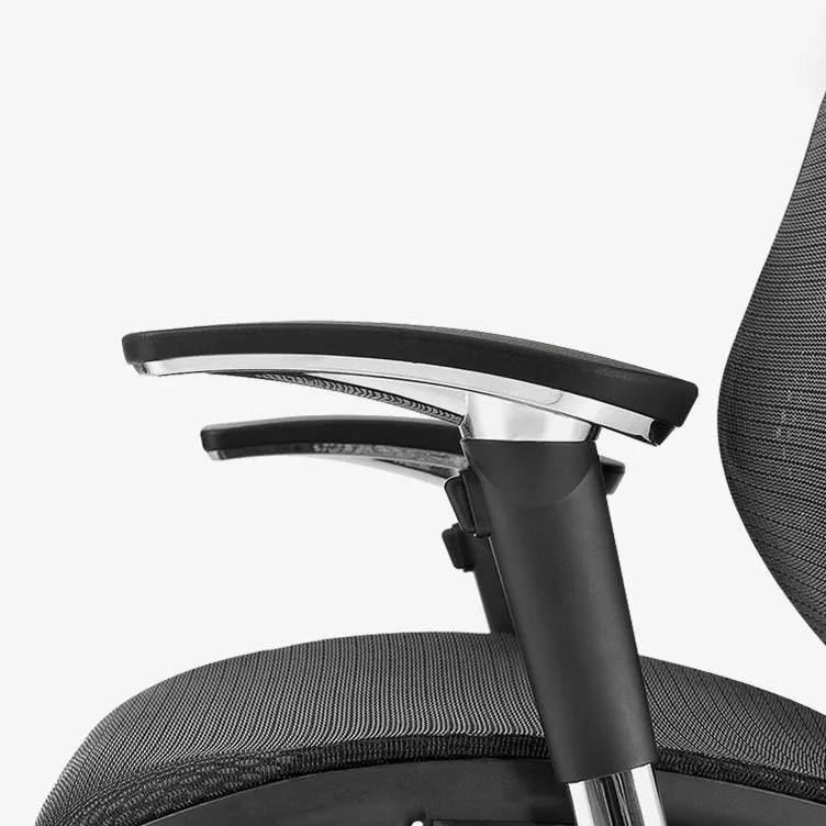 Chaise de bureau moderne en maille, chaise d'ordinateur à dossier haut en noir Clearhalo