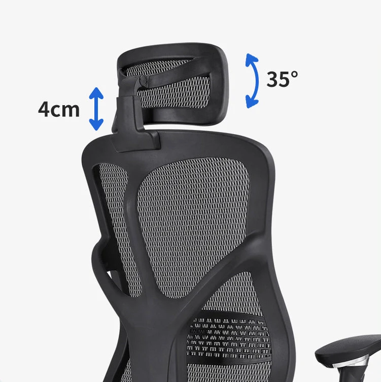 Chaise de bureau moderne en maille, chaise d'ordinateur à dossier haut en noir Clearhalo