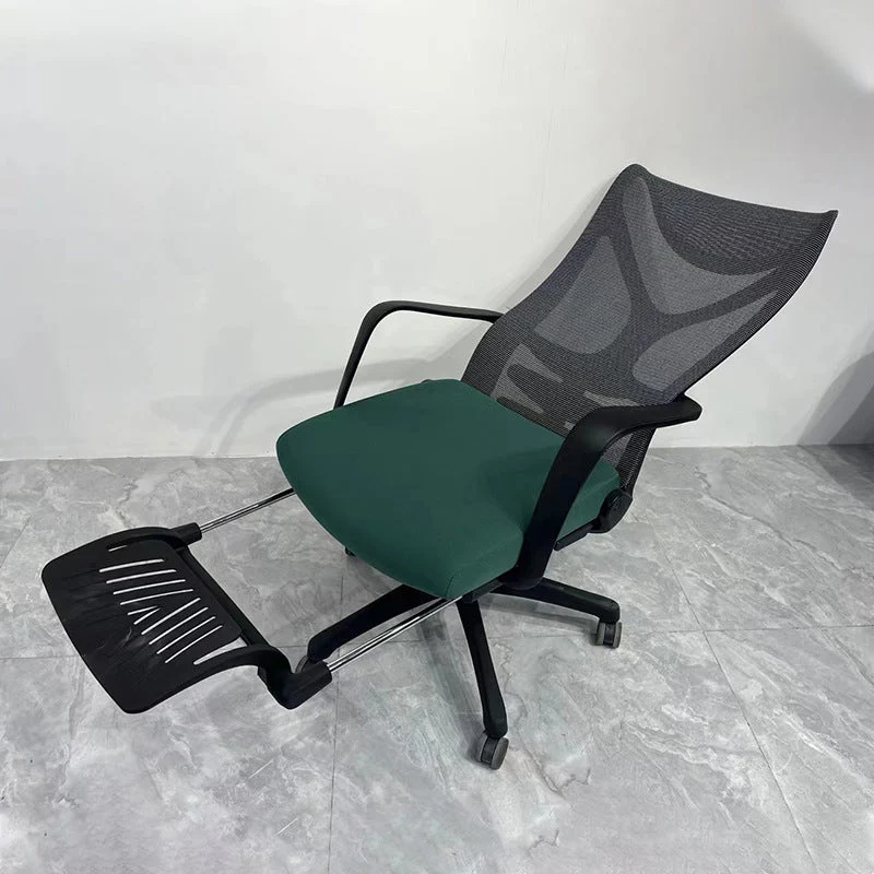 Chaise de bureau moderne en maille, chaise d'ordinateur à dossier haut, vert/orange/noir/gris Clearhalo