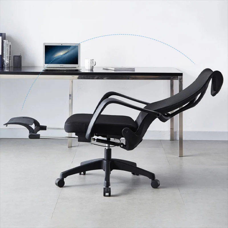 Chaise de bureau moderne en maille, chaise d'ordinateur à dossier haut, vert/orange/noir/gris Clearhalo