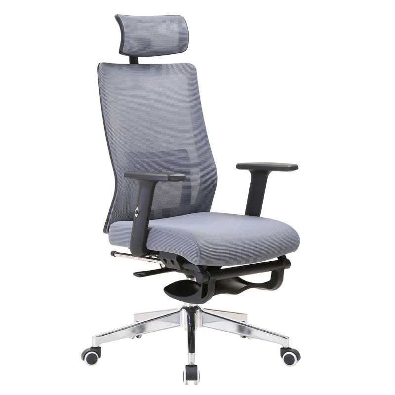 Chaise de bureau moderne en maille, chaise d'ordinateur, chaise de conférence en gris Clearhalo