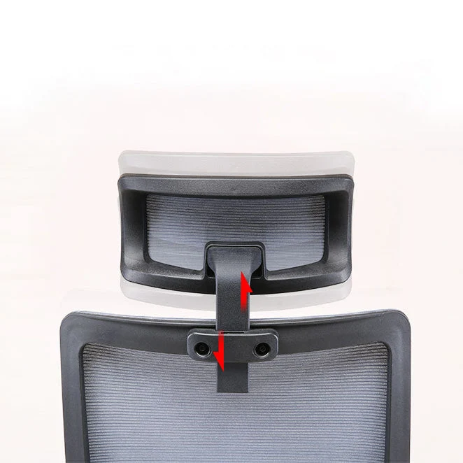 Chaise de bureau moderne en maille, chaise d'ordinateur, chaise de conférence en gris Clearhalo